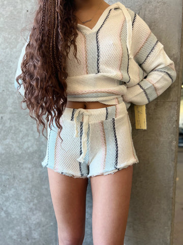 Vintage Havana Sea Salt Stripe Knit Baja Short