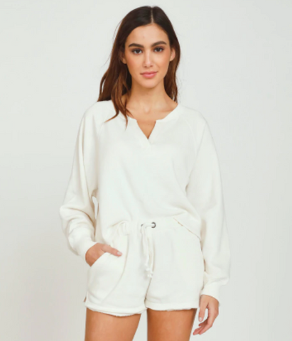 Vintage Havana Crop Henley
