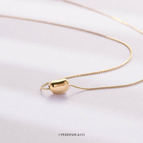Gold Acacia Bean Necklace