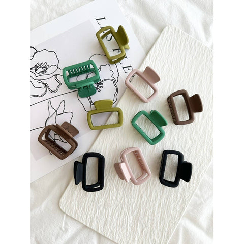 Matte Rectangular Hair Claw - CUPO MATTE ASSORTED: Assorted / ONE SIZE